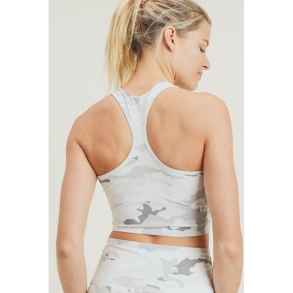 Snow Camo Sport Crop Top - Picture 3 of 6